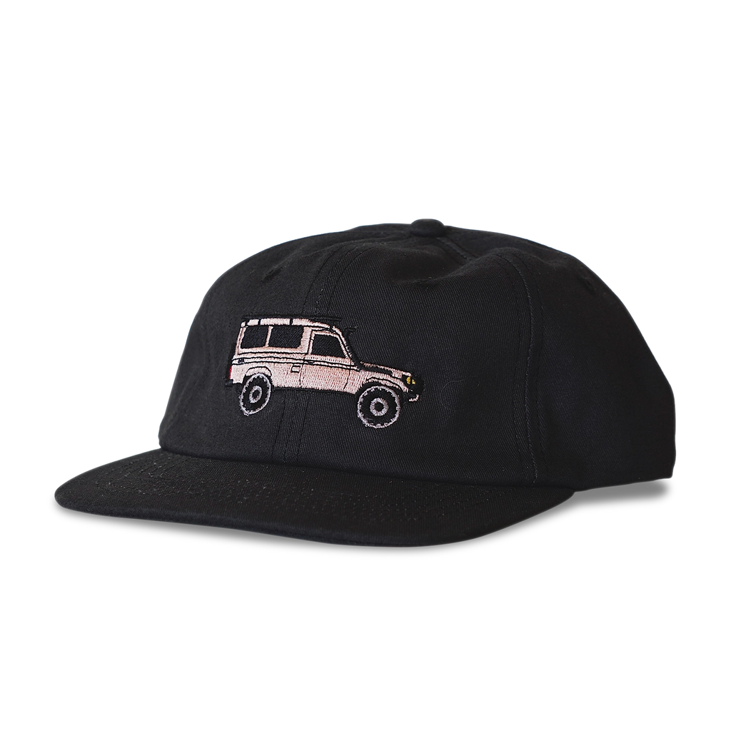 Black cap with detailed Toyota Landcruiser Troopy embroidery